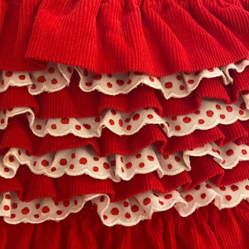 Hanna Andersson Girls Corduroy Ruffle Dress, Size 100 (Size 4)